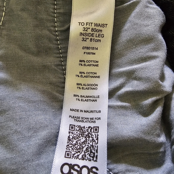 ASOS Remo High Rise jeans medium wash front seam frayed hem Size 32 - Picture 7 of 7